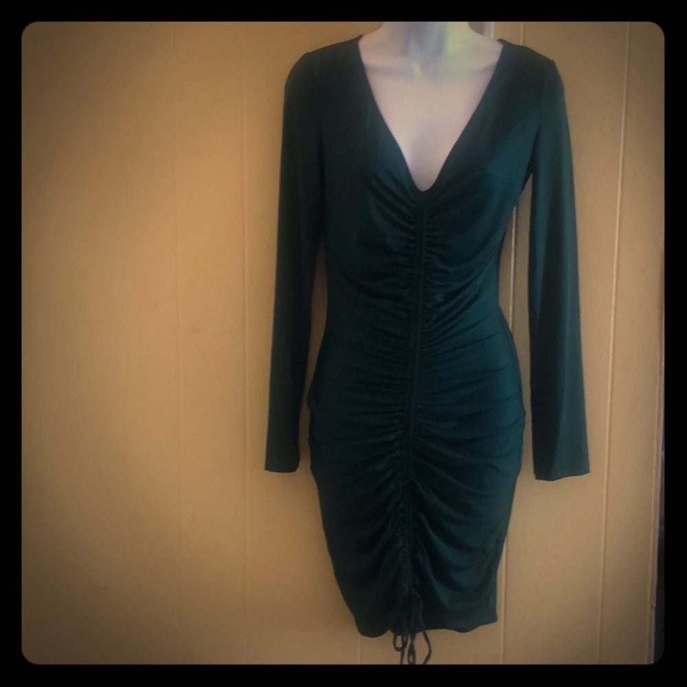 Fashion Nova v neck string dress